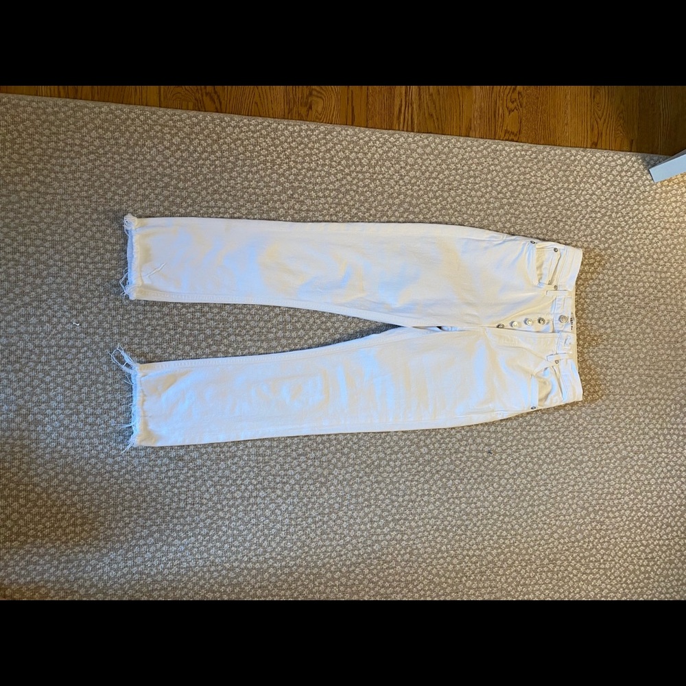 AGolde Riley cropped white jeans